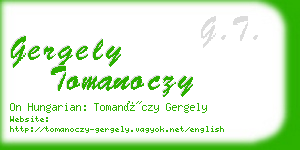 gergely tomanoczy business card